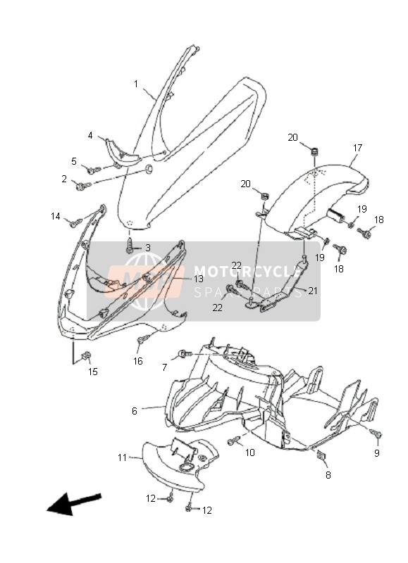 Yamaha XC125 VITY VITY 2010 Aile pour un 2010 Yamaha XC125 VITY VITY